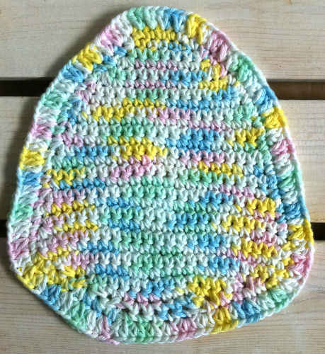 #71 Easter Egg Crochet Dishcloth