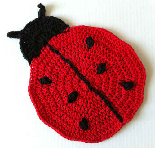 #130 Lady Bug Crochet Dishcloth ? Maggie Weldon Maggies ...