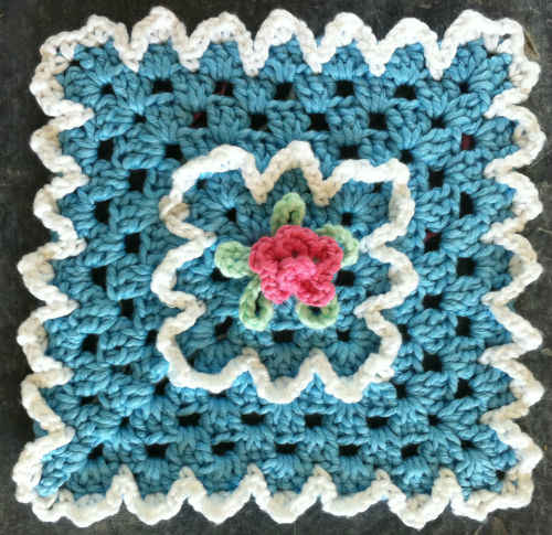 #146 Rose Granny Crochet Dishcloth ? Maggie Weldon Maggies ...