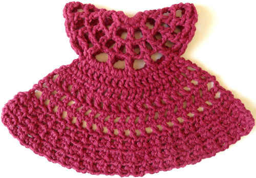 #226 Burgundy Dress Crochet Dishcloth ? Maggie Weldon ...
