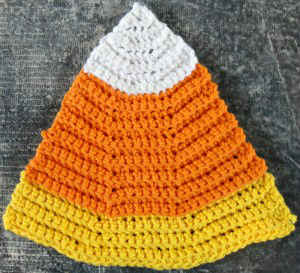#284 Candy Corn Crochet Dishcloth Maggie Weldon Maggies Crochet