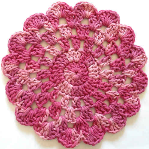#297 Rose In Bloom Crochet Dishcloth ? Maggie Weldon ...