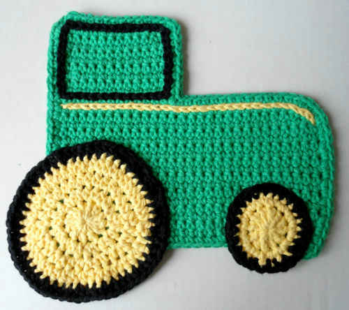 #314 Tractor ?John Deere? Dishcloth ? Maggie Weldon ...