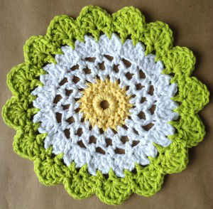#320 Moon Flower Dishcloth – Maggie Weldon Maggies Crochet