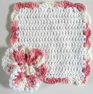 #336 Pink Pansy Dishcloth – Maggie Weldon Magies Crochet