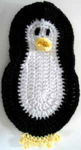 #348 Penguin Dishcloth – Maggie Weldon Maggies Crochet