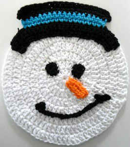 #349 Snowman Dishcloth – Maggie Weldon Maggies Crochet