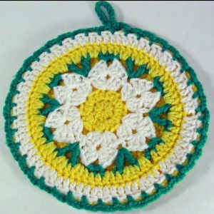 Free Crochet Pattern Daisy Potholder #32