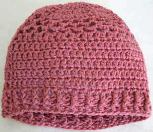 Free Crochet Pattern – Pink Hat with Rib #25