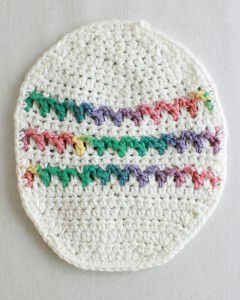 Free Crochet Pattern Easter Egg Dishcloth #62
