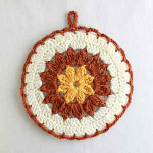 Free Crochet Pattern Strawflower Potholder #38
