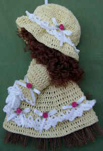 Free Crochet Pattern Sunbonnet Sue Broom Doll #51