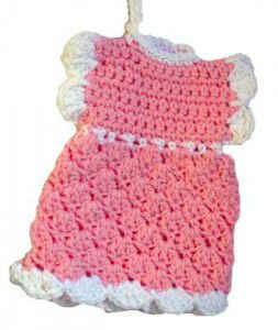 Free Crochet Pattern Shell Dress Potholder #96