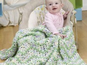 Free Blissful Baby Afghan Crochet Pattern from RedHeart.com