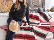 Free Textured Stripes Throw Crochet Pattern From RedHeart.com