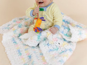 Free Crochet Contented Baby Blankie Pattern from RedHeart.com