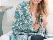 Free Just Beachy Throw Crochet Pattern from RedHeart.com