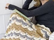 Free Shell Clusters Lapghan Crochet Pattern from RedHeart.com