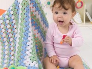 Free Granny Blanket Crochet Pattern from RedHeart.com