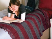 Free School Spirit Throw Crochet Pattern from RedHeart.com