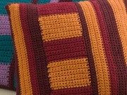 Free Mod Striped Pillows Crochet Pattern from RedHeart.com