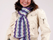Free Ripple Hat and Scarf Crochet Pattern from RedHeart.com