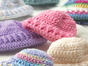 Free Newborn Caps Crochet Pattern from RedHeart.com
