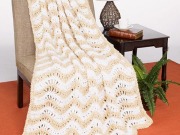 Free Crochet Crested Wave Afghan Pattern from RedHeart.com