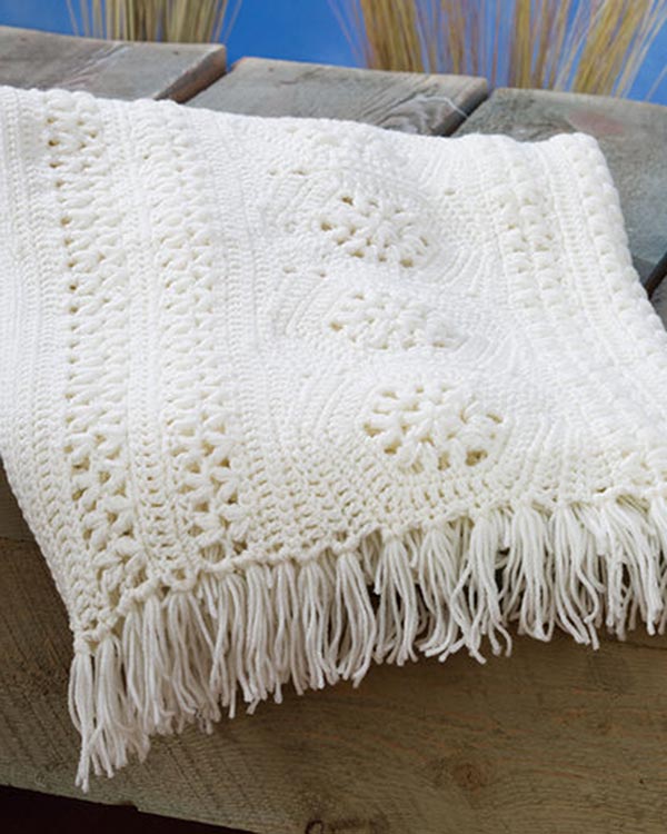 Free Crochet Hexagon Panel Afghan Pattern from RedHeart.com