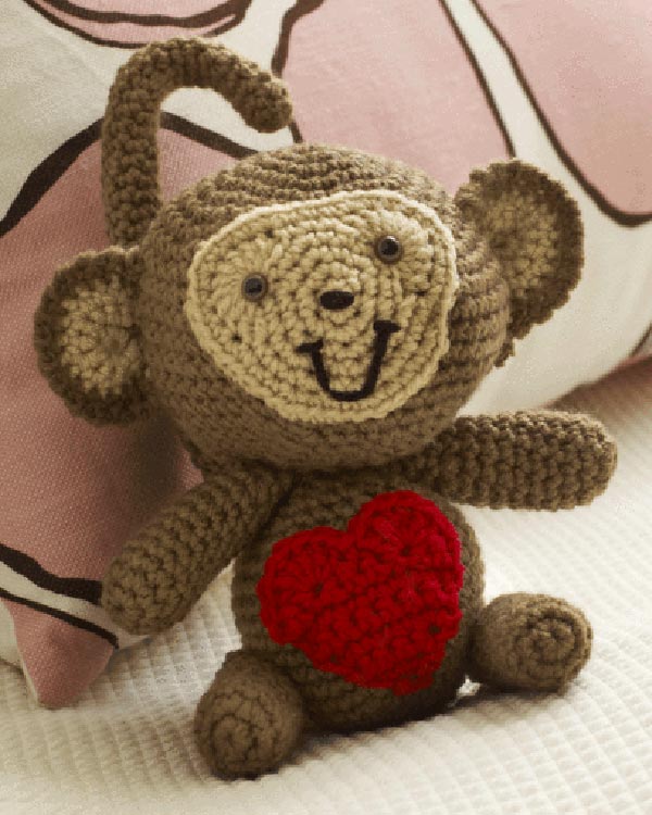 Free Crochet Pattern Love Monkey From RedHeart.com