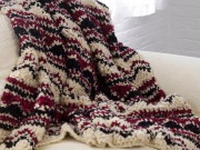 Free Soft Wave Chevron Throw Crochet Pattern from RedHeart.com