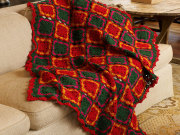 Free Fun for the Holidays Throw Crochet Pattern from RedHeart.com