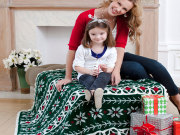 Free Poinsettia Throw Crochet Pattern from RedHeart.com