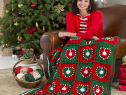 Free Holiday Hearts Throw Crochet Pattern from RedHeart.com