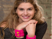 Free Buttoned Up Cuffs Crochet Pattern from RedHeart.com