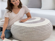 Free Stylish Pouf Crochet Pattern from RedHeart.com