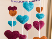 Free Flying Hearts Mobile Crochet Pattern from RedHeart.com