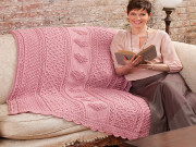 Free Aran Hearts Throw Crochet Pattern from RedHeart.com
