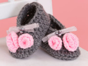 Free Little Miss Booties Crochet Pattern from RedHeart.com