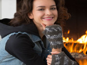 Free Striped Wristers Crochet Pattern from RedHeart.com