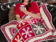 Free Snowflake Throw Crochet Pattern from RedHeart.com