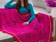 Free Love My Valentine Throw Crochet Pattern from RedHeart.com