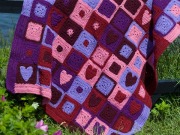 Free Happy Hearts Afghan Crochet Pattern from RedHeart.com
