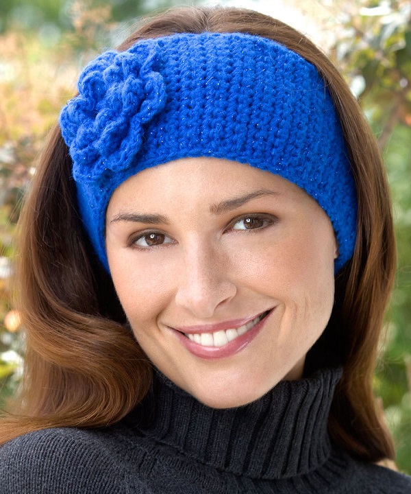 Free Crochet Flower Headband Pattern from RedHeart.com